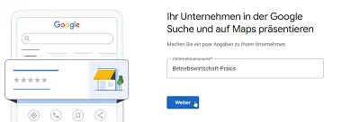 Google Unternehmen Anlegen